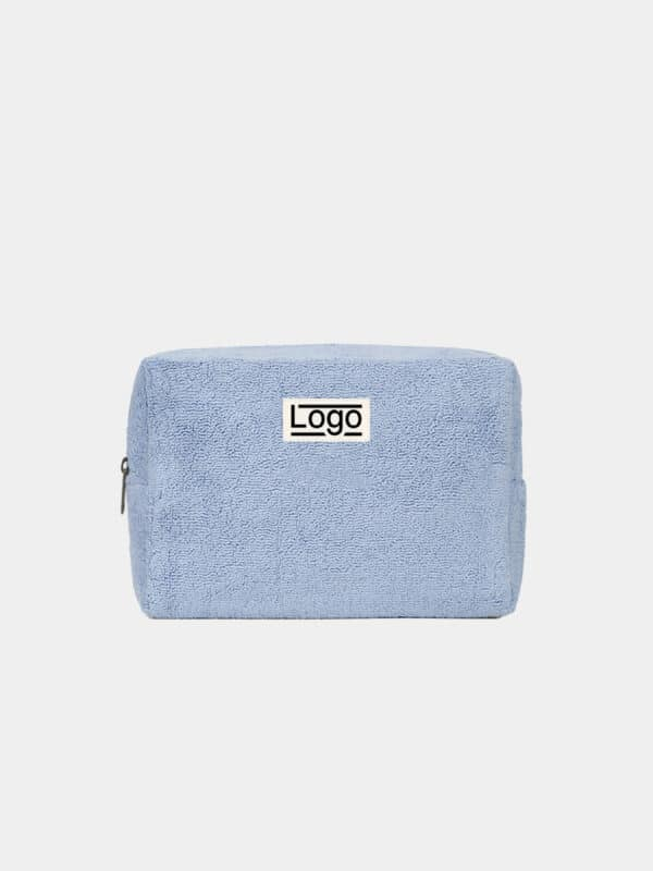 Trousse personnalisable en coton bio taille M Estelle Bleu nuage